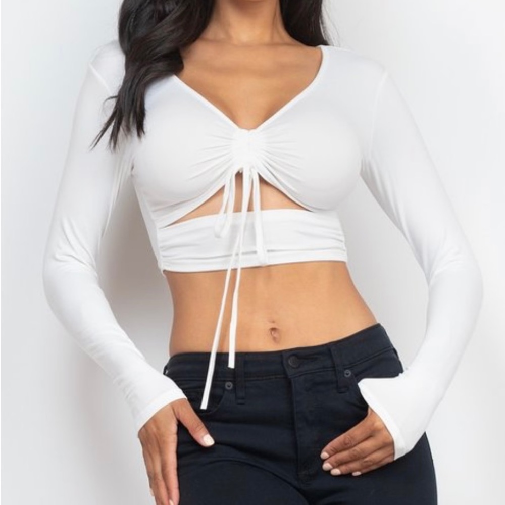New white crop top